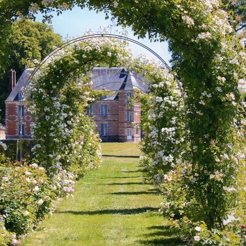 Stroll in the beautifully kept gardens