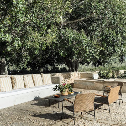 Spend chilled evenings sitting outside in the garden