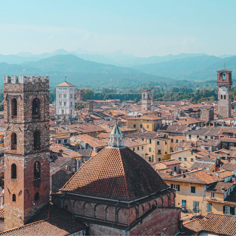 Take a day trip to the historic city of Lucca, only 11km from the villa