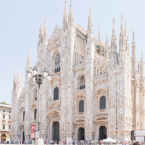 Stay a ten-minute walk from Milan's stunning Duomo