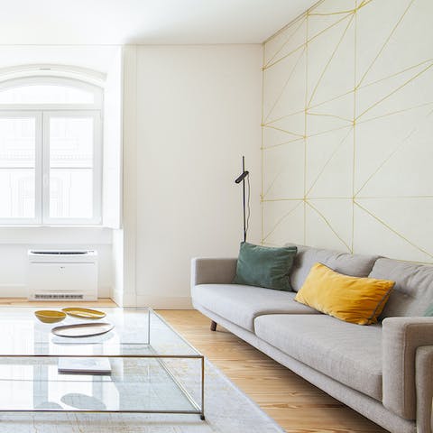 Relax on the cosy sofa after a long day of seeing the sights