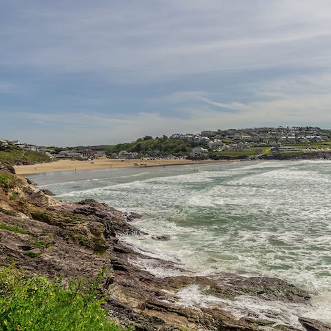 Grab the home's body boards and hit Polzeath's surf, just a short drive away
