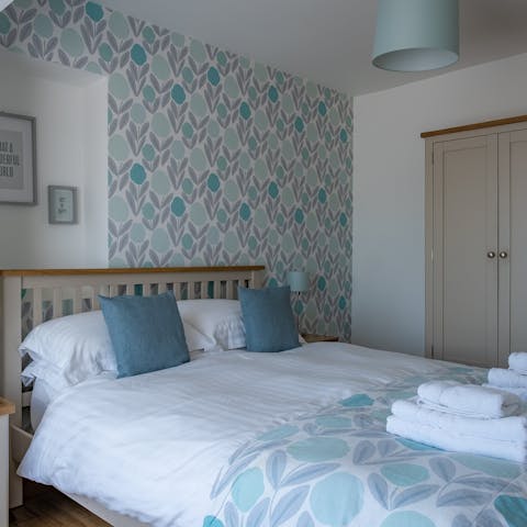 Look forward to a great night's sleep in the calming bedrooms