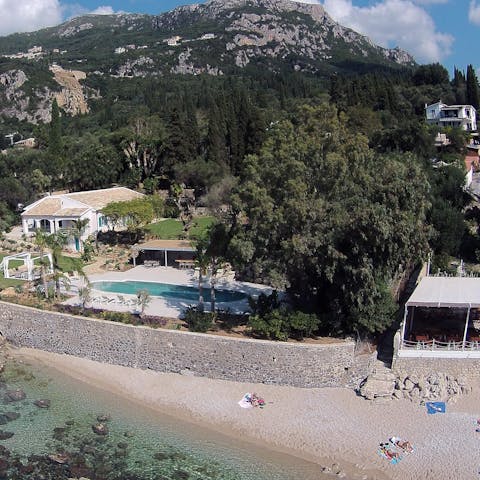 Sunbathe on your own private beach