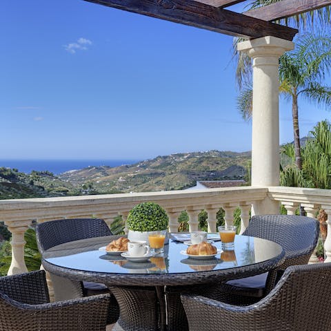 Take in the incredible views over the sea