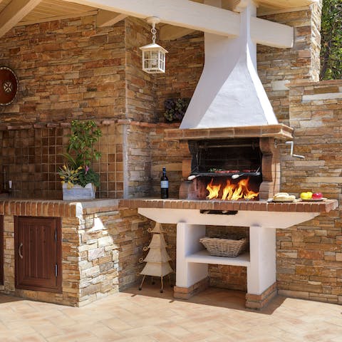 Cook up a storm on the coal barbecue