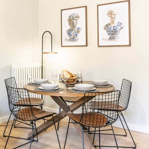 Start the day with an espresso at the dining table