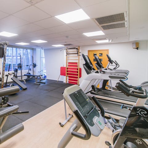 Get the blood pumping with a session in the modern communal gym