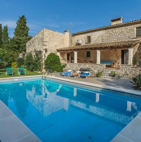 Cool off from the summer's sun with a dip in the private pool
