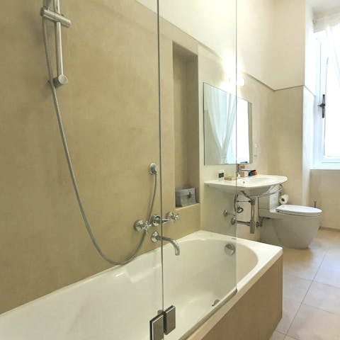 Treat yourself to a long soak in the bath after a day of city exploring