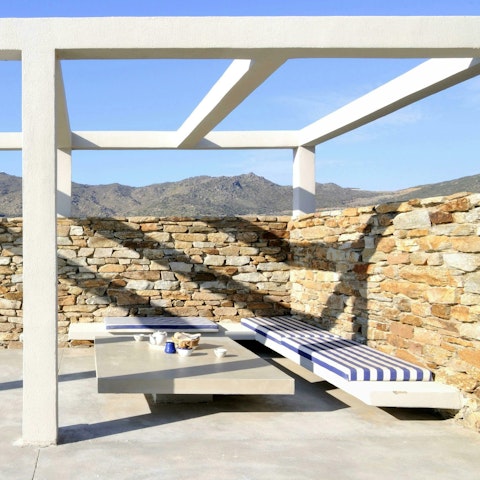 Settle down on the terrace for drinks in the sun