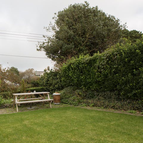 Start your day with a fresh coffee in the garden