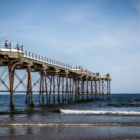Explore Saltburn-by-the-Sea – this home is only a five-minute walk from the beach