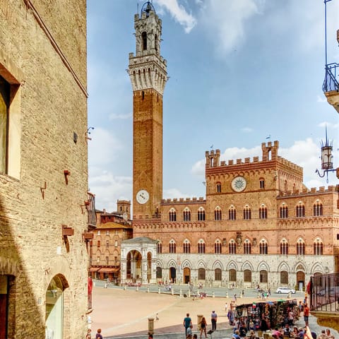 Take a day trip to Siena and visit the Piazza del Campo