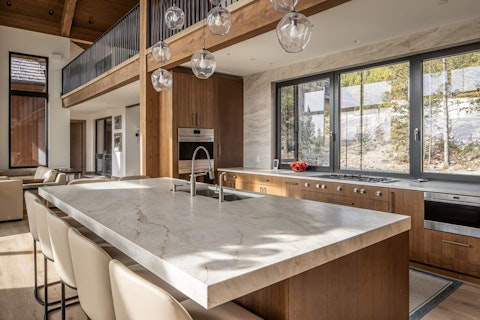 Prepare meals together with mountain views beyond