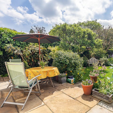 Fire up the barbecue on the charming terrace