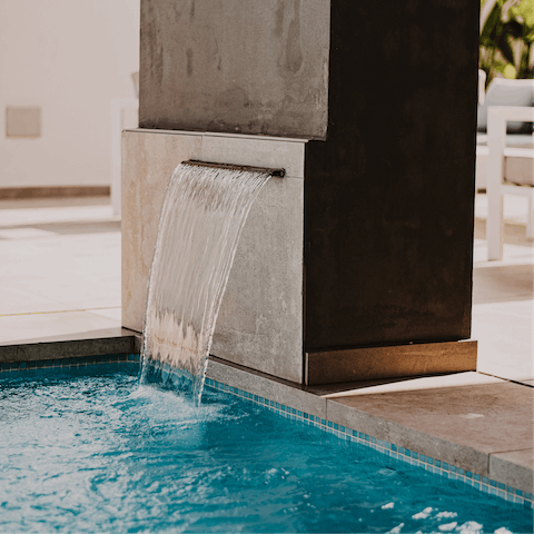 Head to the spa, offering a shared eco-pool that is filtered by water lilies