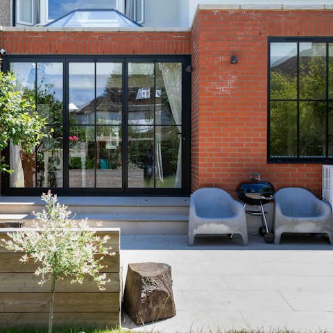 Fire up the barbecue for outdoor lunches on the patio