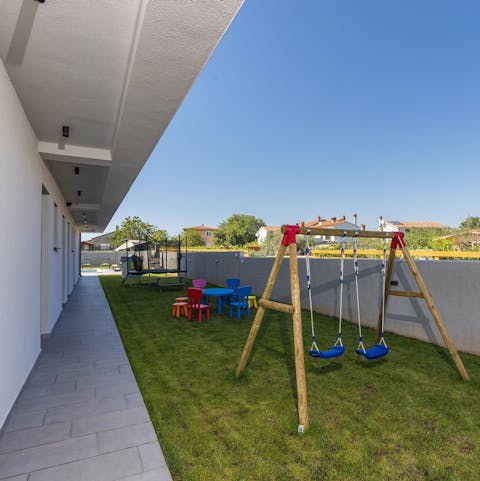 Keep the kids entertained in the playground area