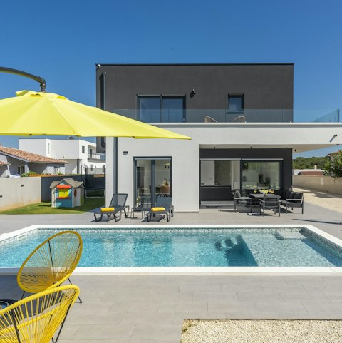 Go for daily swims in the private pool