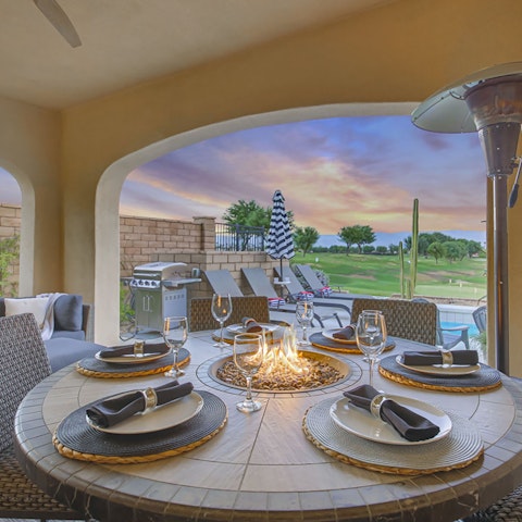 Gather for magical sunset meals on the terrace