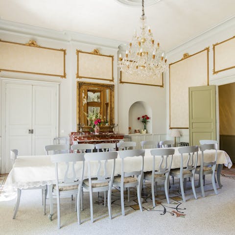 Dine like Napoleon on gourmet local fare  in the dining room