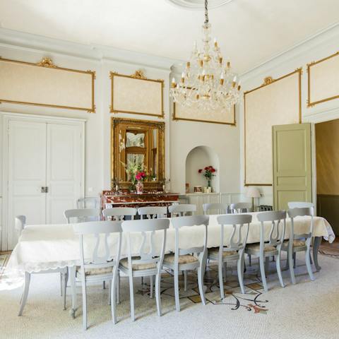 Dine like Napoleon on gourmet local fare in the dining room