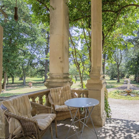 Hide away from the kids with a bottle of wine from one of the surrounding vineyards