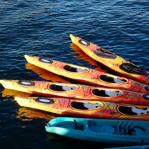Test your balance and agility with kayaking right on your doorstep
