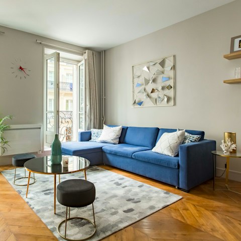 Let the light flood in through the classic Parisian windows