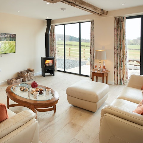 Embrace total relaxation with drinks and games by the fire