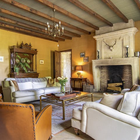 Cosy up by the fire on chillier evenings