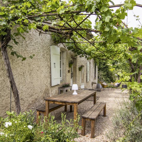 Serve up local delicacies at the alfresco dining area