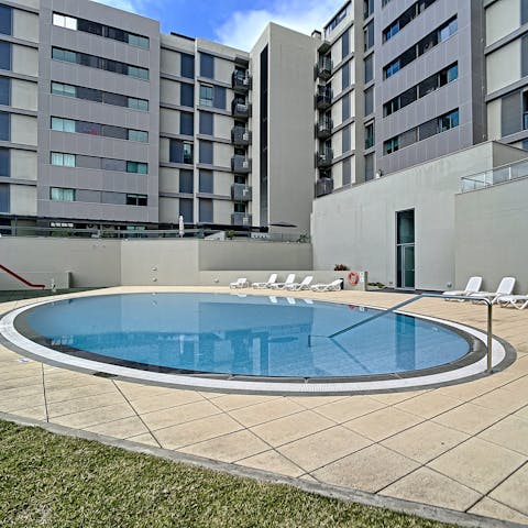 Swim some laps in the pool to escape the Portuguese heat and keep active during your stay