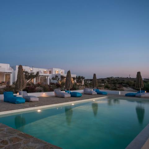 Start your day with an early-morning dip in the shared pool