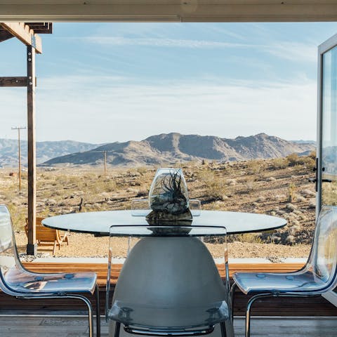 Feast your eyes on the views while enjoying your breakfast
