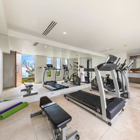 Never miss a work out thanks to the well-equipped gym