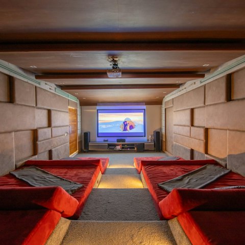 Look forward to film nights in the cosy home cinema
