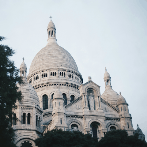 Explore the arty Montmartre corner, fifteen-minute walk away