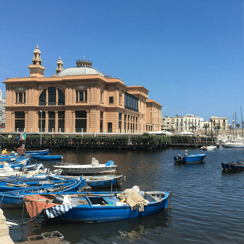 Take a forty minute walk to the Bari coast, home of the Teatro Margherita