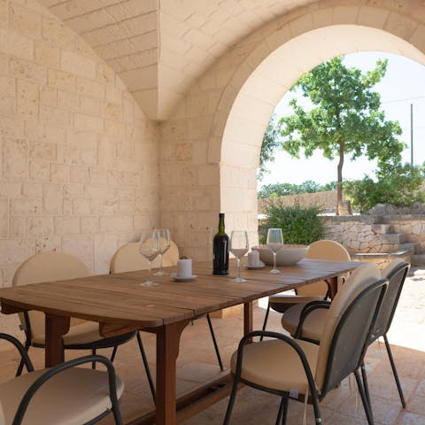 Dine alfresco on risotto