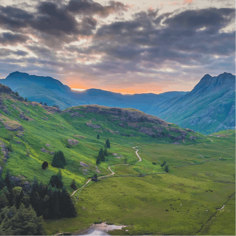 Hike nearby Blea Tarn and admire the scenery