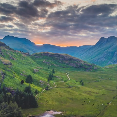 Hike nearby Blea Tarn and admire the scenery