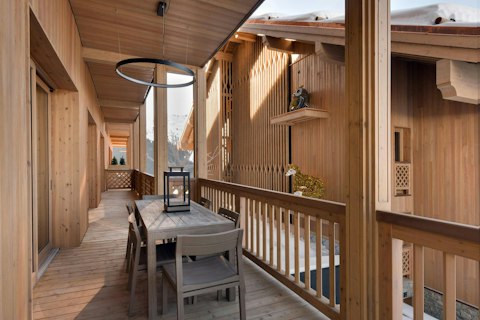 Dine outside with panoramic mountain scenery stretching before you