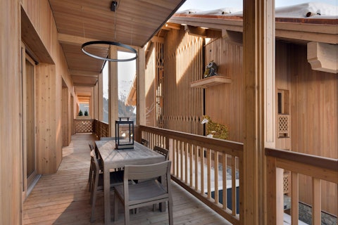 Dine outside with panoramic mountain scenery stretching before you