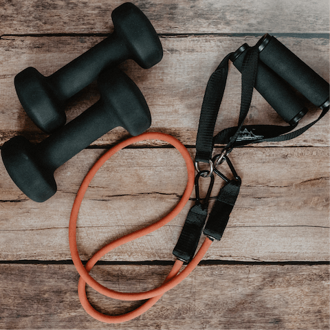 Keep up your weekly fitness routine in the on-site gym