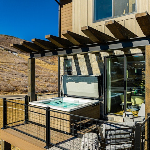 Enjoy a post-ski soak in the Jacuzzi