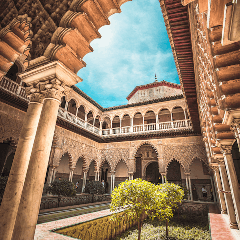 Discover the Moorish palace of Royal Alcázar – a five-minute stroll away