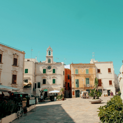 Explore the region's historic towns and lively piazzas
