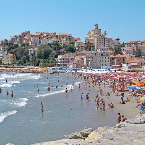 Relax on Borgo Marina’s sandy beach, only a short drive away